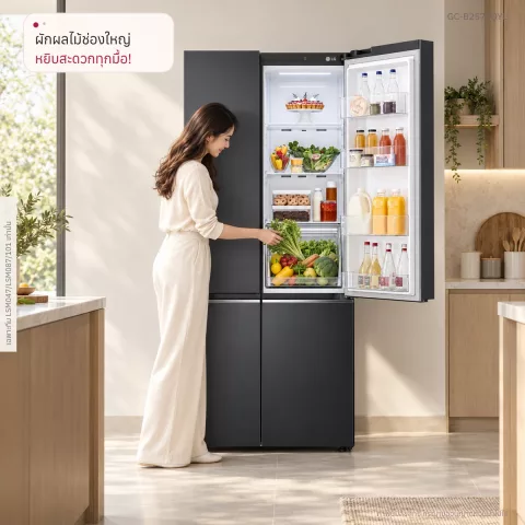 ตู้เย็น Side by Side 22.9 คิว GC-B257SQYL Smart Inverter